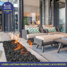 American Fireglass lava rock suitable for planters and garden features