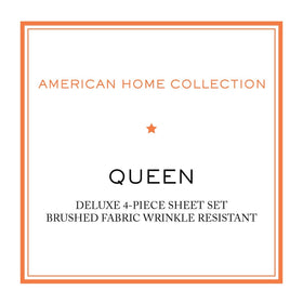 American Home Collection queen sheet set brown color-retention example highlights fade resistance.