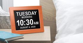 American Lifetime clock includes battery backup to keep time during outages.