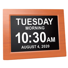 American Lifetime calendar clock shows day and date for easy planning.