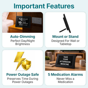 American Lifetime compact 8-inch design fits any wall or shelf
