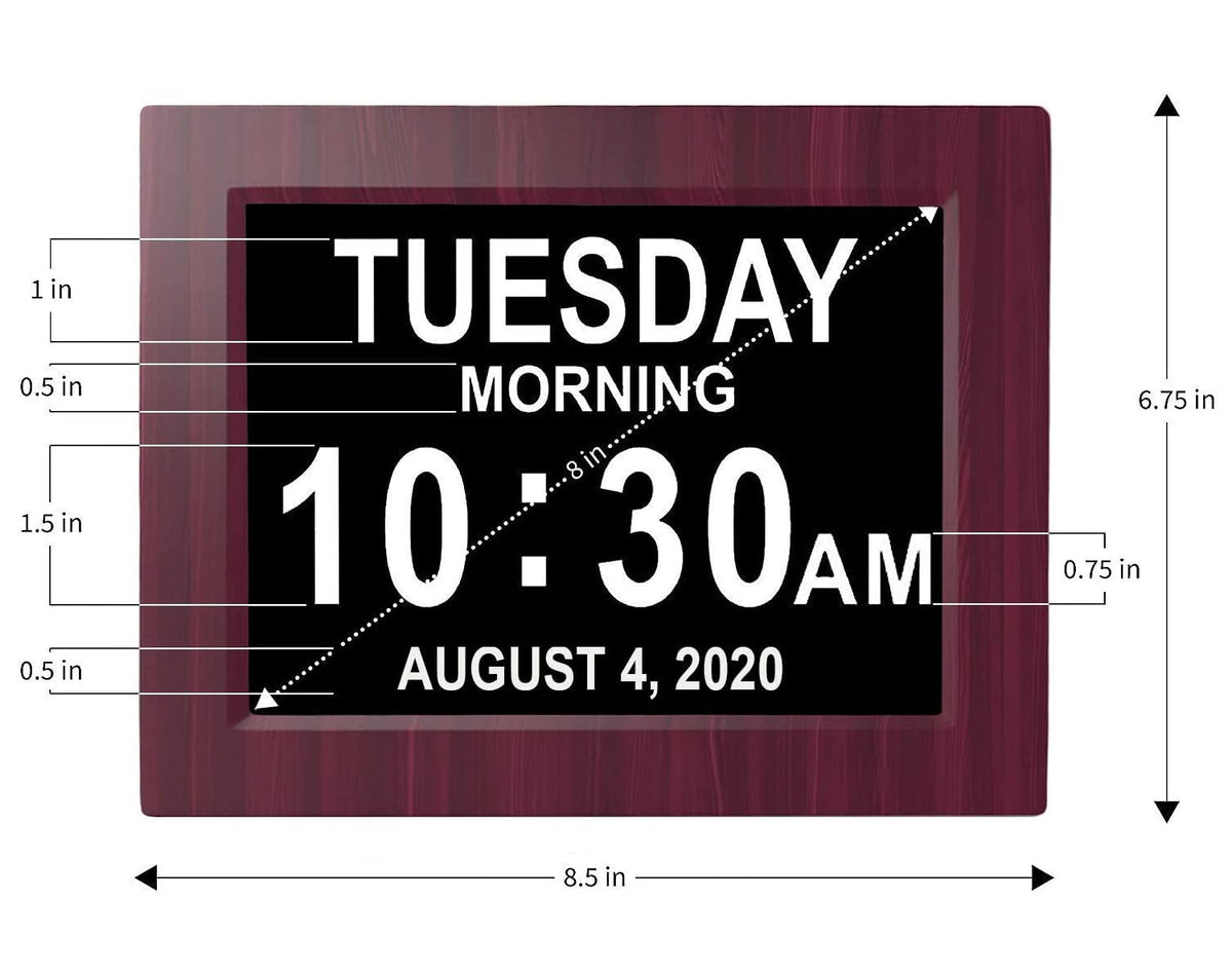 American Lifetime day and date display with large, high-contrast digits
