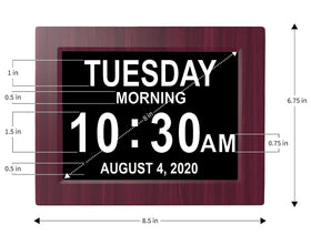 American Lifetime day and date display with large, high-contrast digits