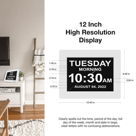 American Lifetime dementia clock with power backup preserves time and settings.