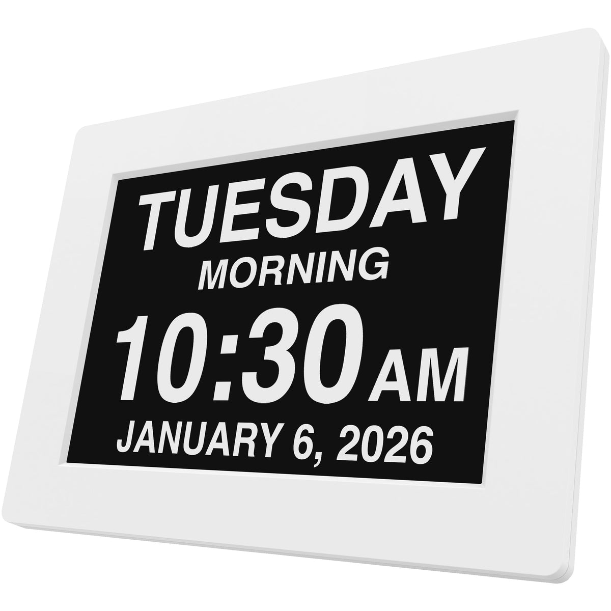 American Lifetime dementia clock with large display shown from the front for easy reading