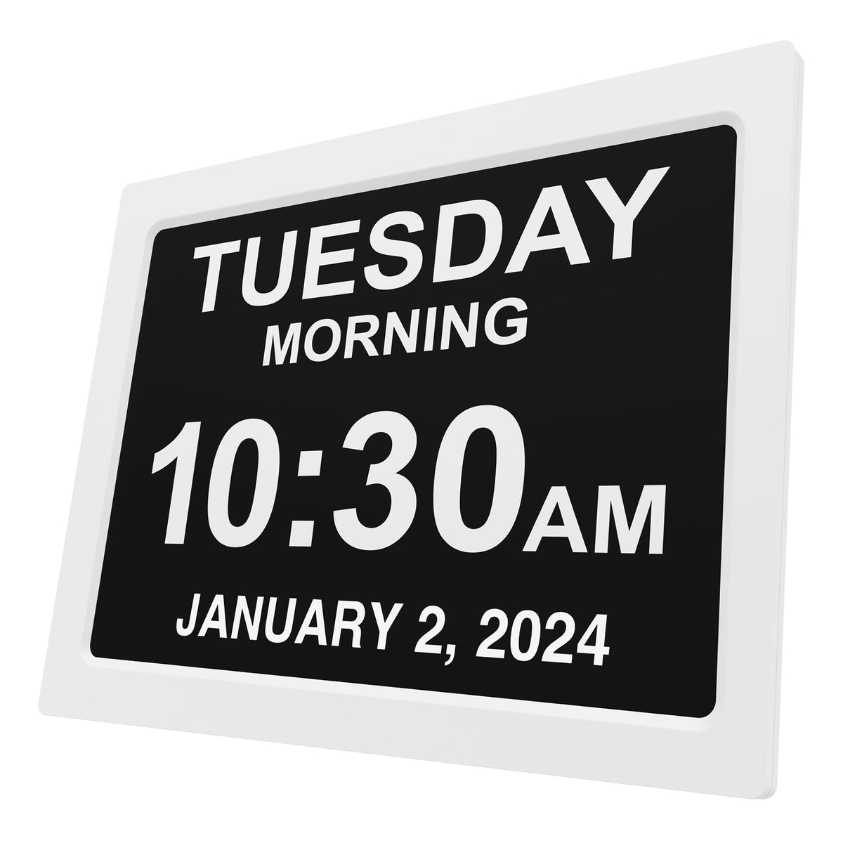 American Lifetime dementia clock large display front view for clear daily scheduling.