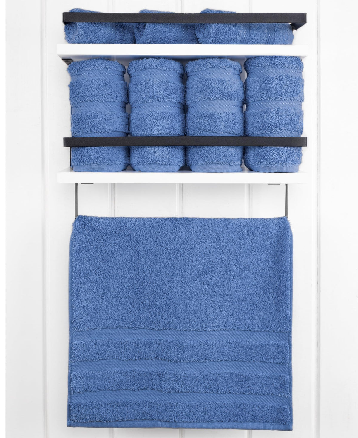American Soft Linen four-piece hand towel set highlights Turkish cotton for durable bathroom essentials