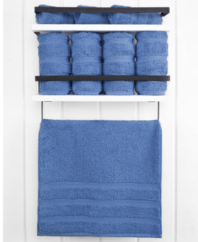 American Soft Linen four-piece hand towel set highlights Turkish cotton for durable bathroom essentials