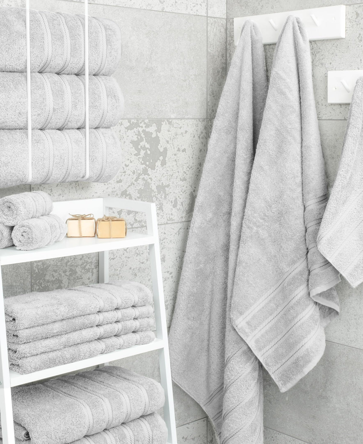 American Soft Linen Turkish cotton towels show premium craftsmanship and absorbency.