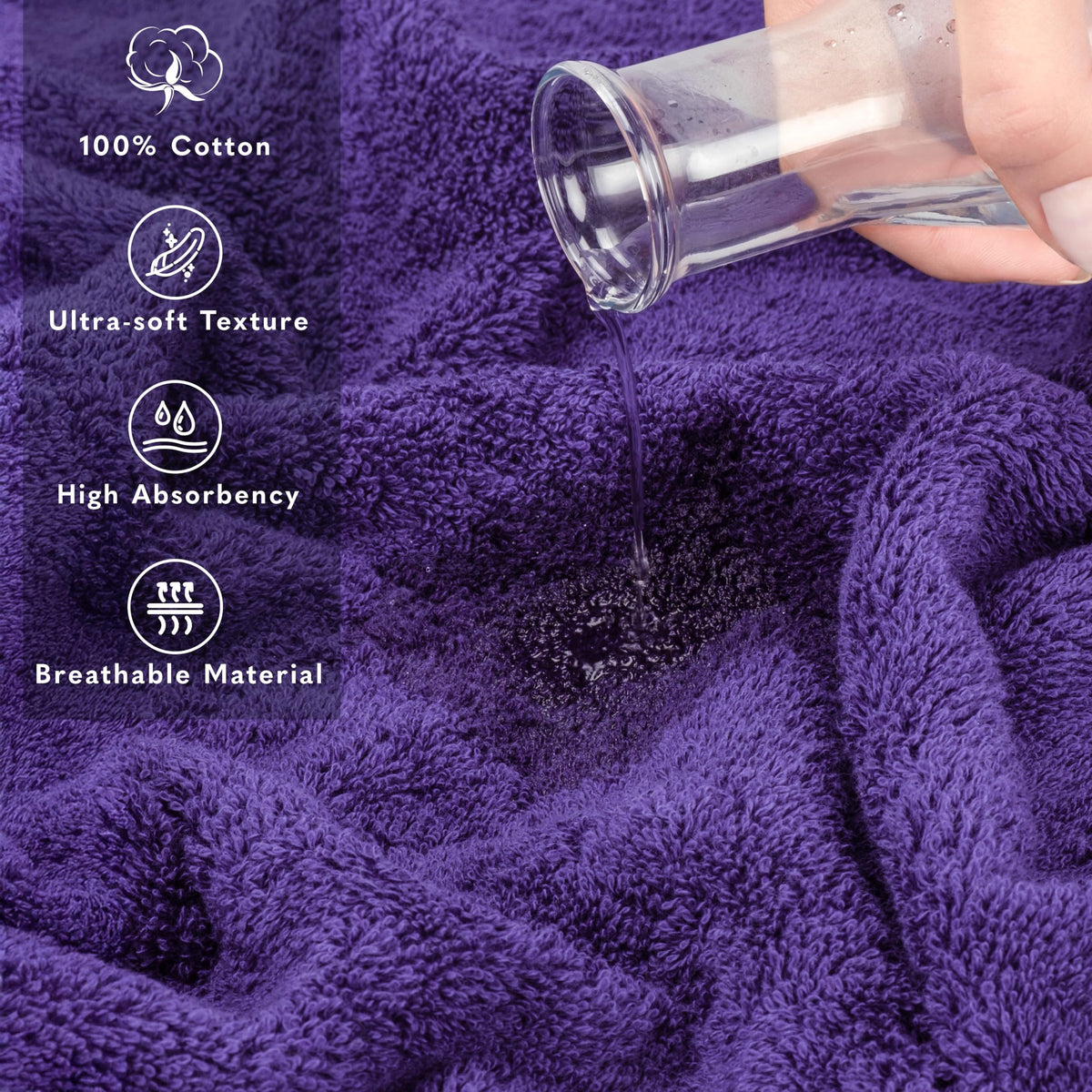 American Soft Linen oversized towel with double-stitched edges for durability