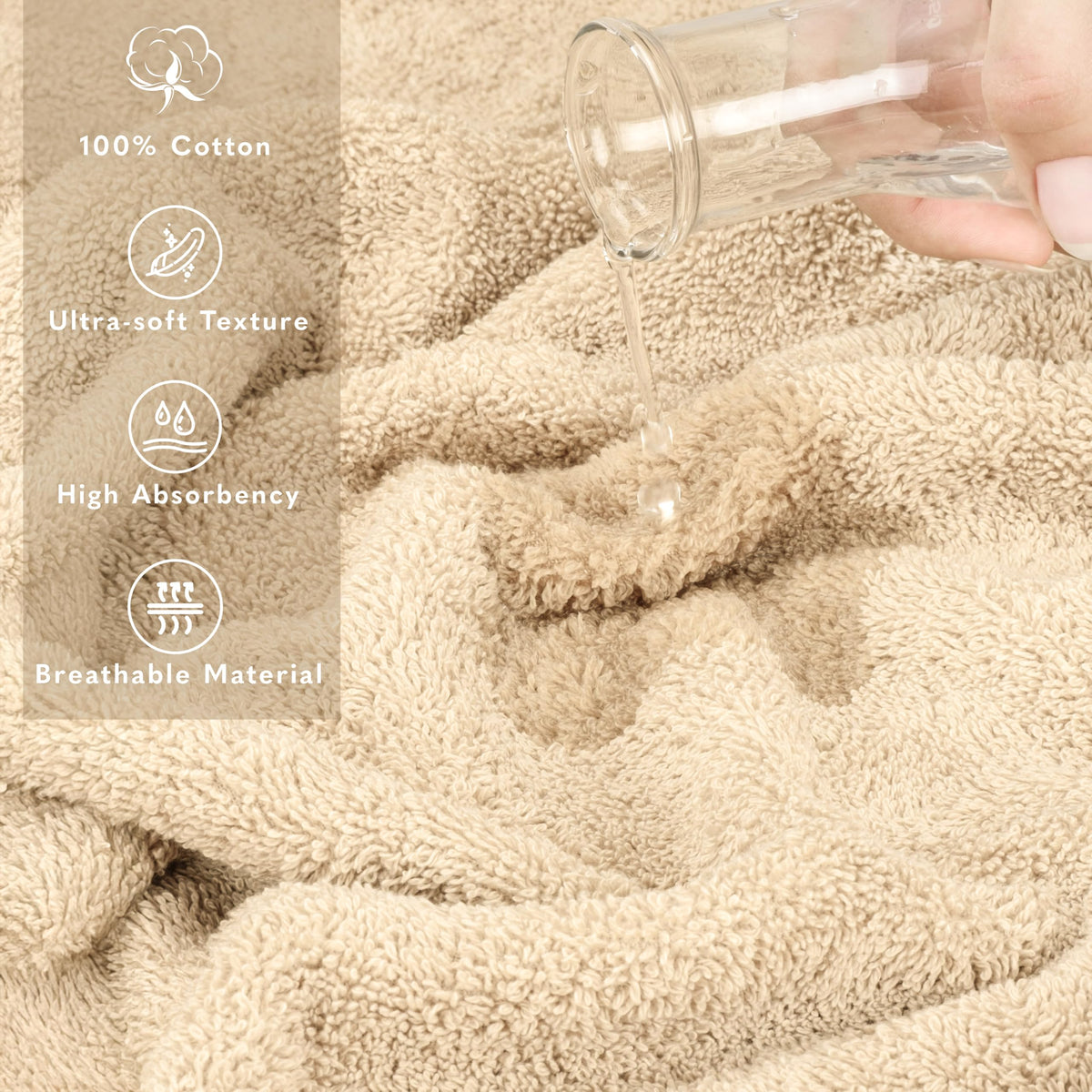 American Soft Linen beach towel rolled, ideal for poolside and travel