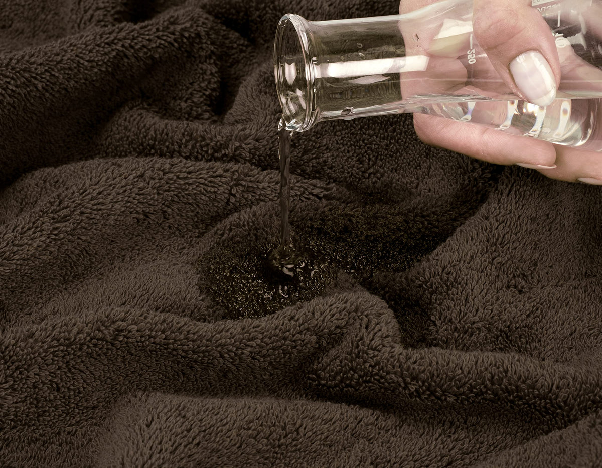 American Soft Linen brown towels show natural color variation on different screens.