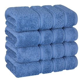 American Soft Linen electric blue hand towels emphasize vibrant color and plush absorbency for daily use