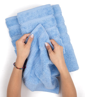 American Soft Linen four-piece set pictured for everyday bathroom use.