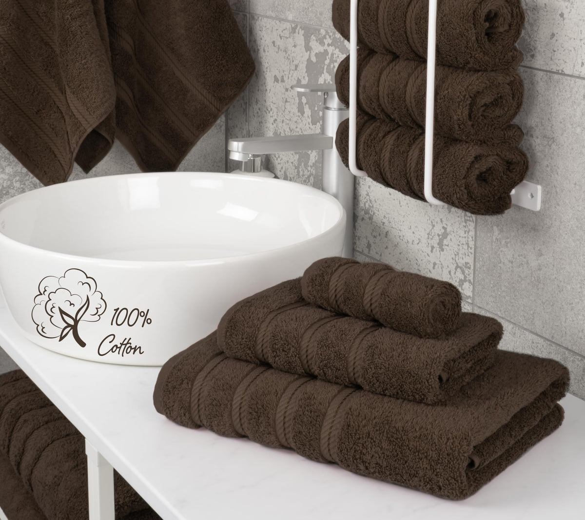 American Soft Linen hand towel 16x28 inches with soft, quick-dry feel
