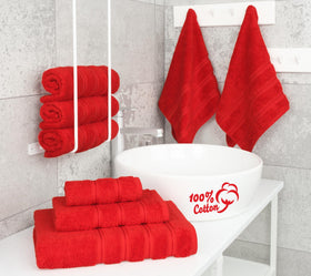 American Soft Linen Luxury 6-Piece Towel Set bath towels 27x54 inches, highly absorbent for quick drying