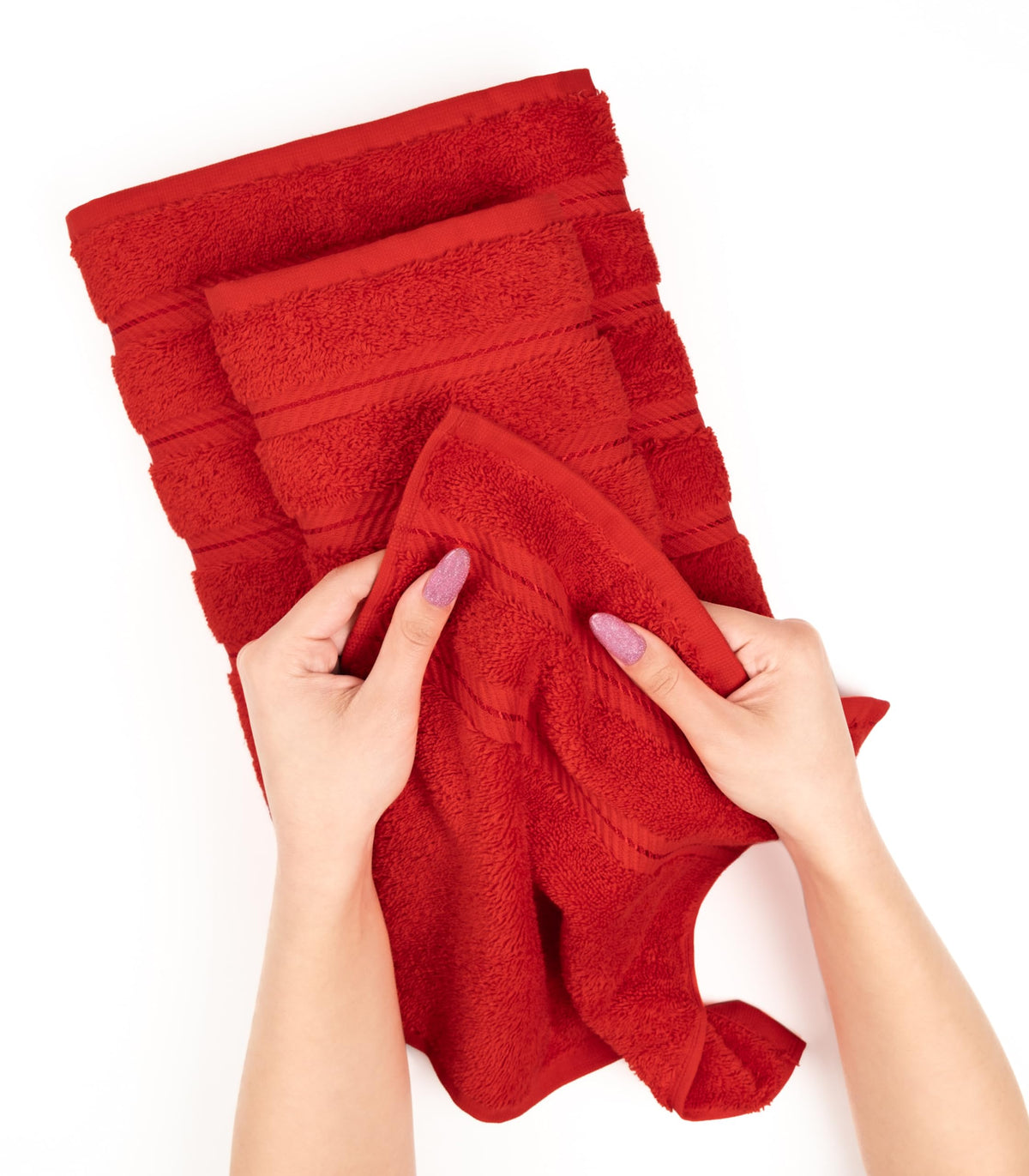 American Soft Linen Luxury 6-Piece Towel Set close-up texture, dense loops for a luxurious feel