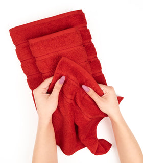 American Soft Linen Luxury 6-Piece Towel Set close-up texture, dense loops for a luxurious feel