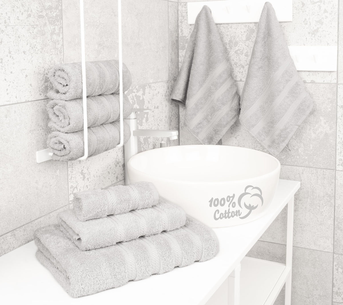American Soft Linen luxury towel set hand towels deliver durable absorbency for daily use.