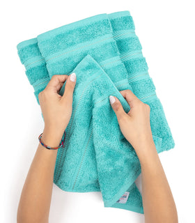 OEKO-TEX certified label on American Soft Linen towels.
