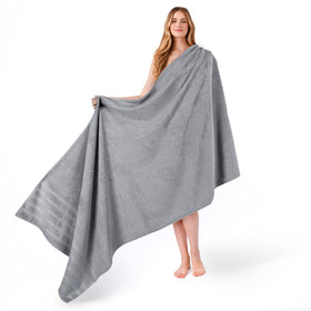 American Soft Linen oversized bath towel 35x70 wrapped in luxury after shower.