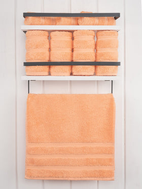American Soft Linen peach towel folded display highlighting generous 16x28 size.