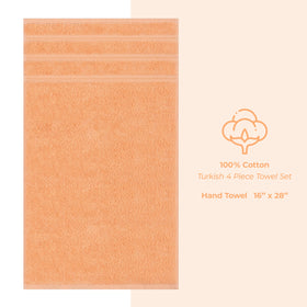 American Soft Linen peach towel laid out on bath decor for spa-like ambiance.