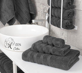 American Soft Linen Hand towel from the set demonstrating quick-dry performance for busy mornings