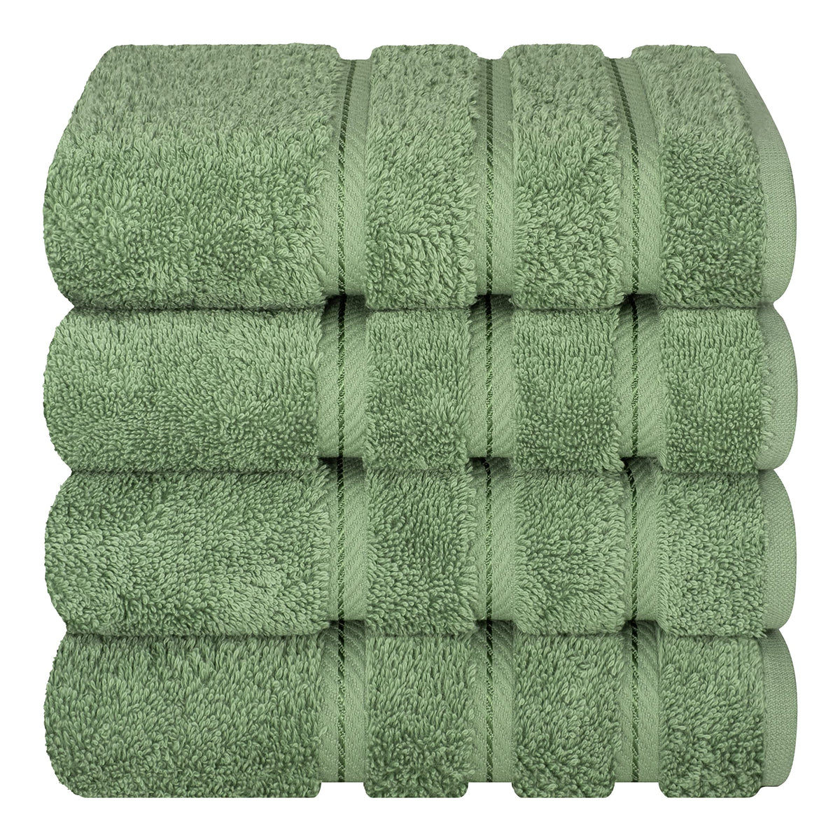 American Soft Linen sage green thread detail emphasizes quality craftsmanship