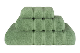 American Soft Linen Sage bath towel close-up shows plush texture and hotel-like softness