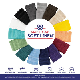 American Soft Linen Sage bath towel full-size display highlights generous dimensions