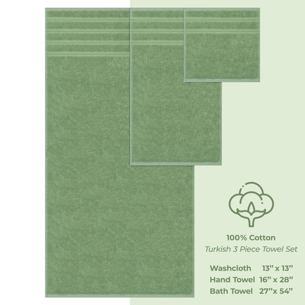 American Soft Linen Sage towel set displayed in bathroom scene for spa-like everyday luxury