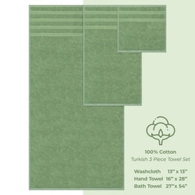 American Soft Linen Sage towel set displayed in bathroom scene for spa-like everyday luxury