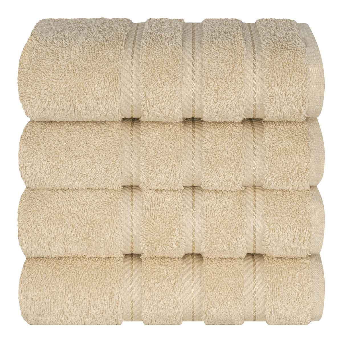 American Soft Linen premium bath linens 16x28 beige, high-quality weave.