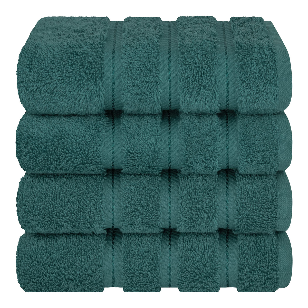 American Soft Linen Teal hand towel weave pattern highlighting craftsmanship