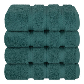 American Soft Linen Teal hand towel weave pattern highlighting craftsmanship