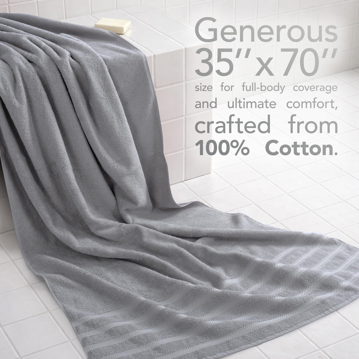 American Soft Linen Turkish cotton 600gsm towel demonstrates premium absorbency.