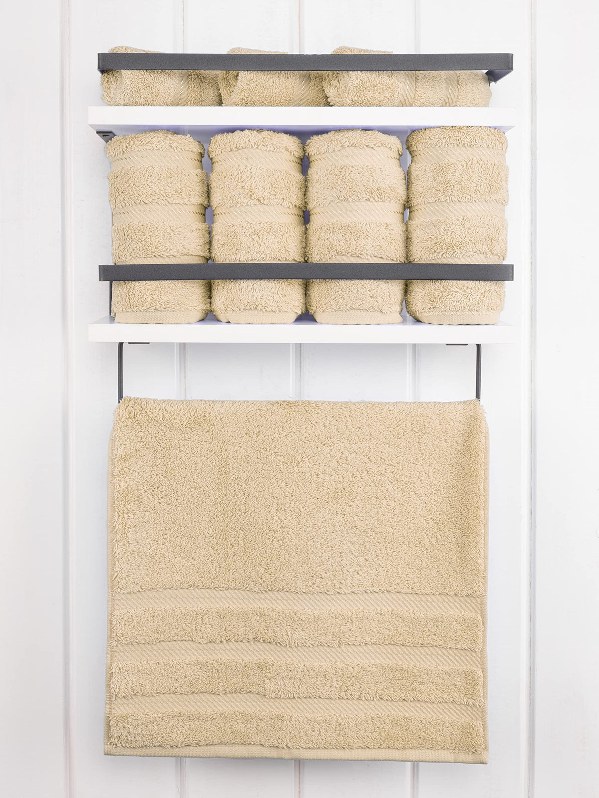 American Soft Linen Turkish cotton 600gsm towels 16x28 beige, quick-drying and soft.