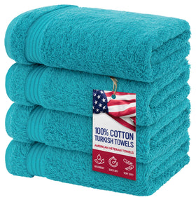 American Veteran Towel 4-piece hand towel set in 16x28 inches for quick drying.