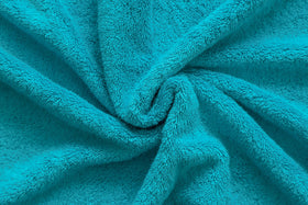 American Veteran Towel aqua blue color brightens bathrooms while absorbing moisture.