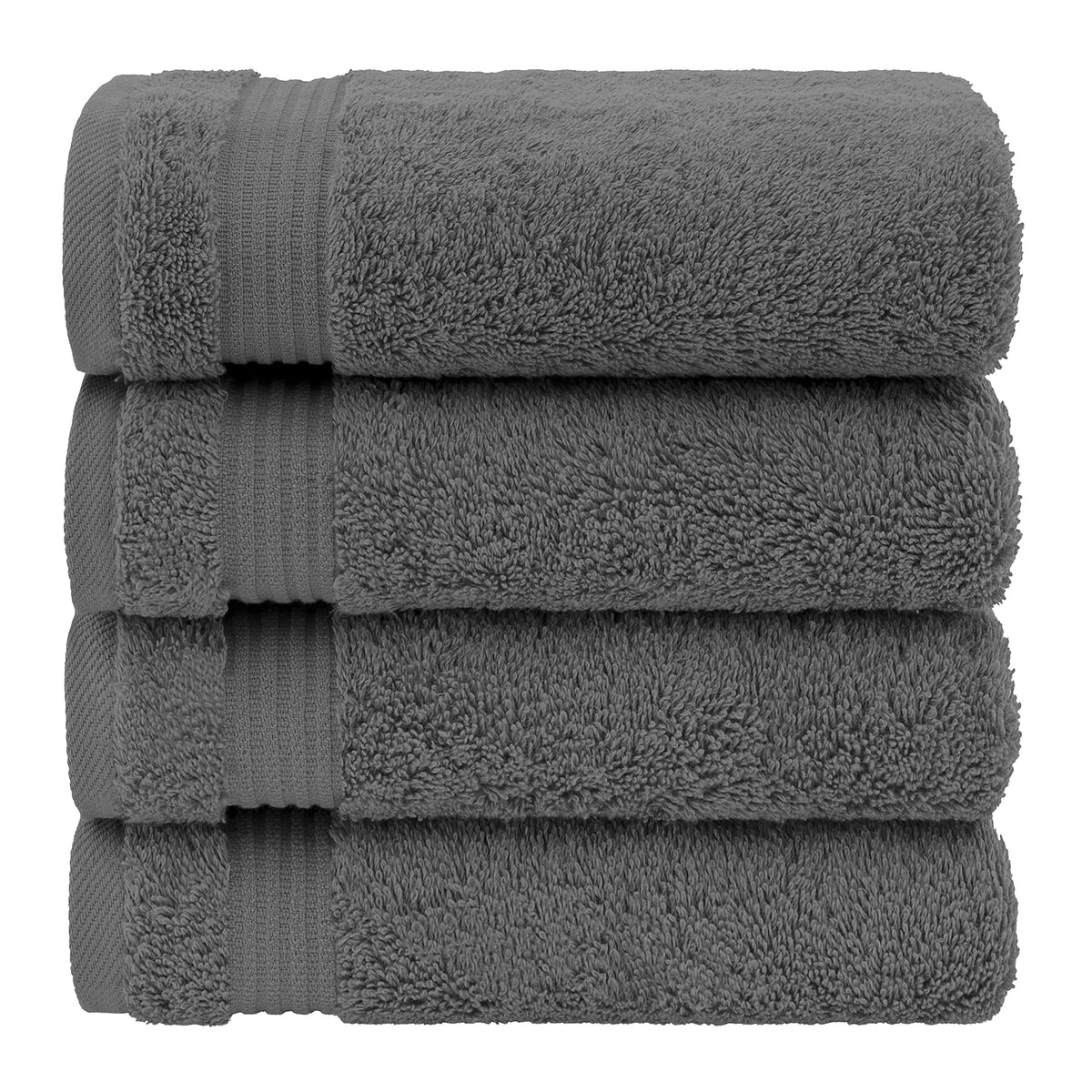 American Veteran Towel dark gray towels rolled in bathroom for spa-like setup