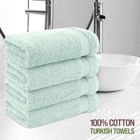 American Veteran Towel mint green hand towels stacked to show premium quality