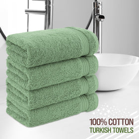 American Veteran Towel sage green hand towels folded, ready for guest bath or daily use.