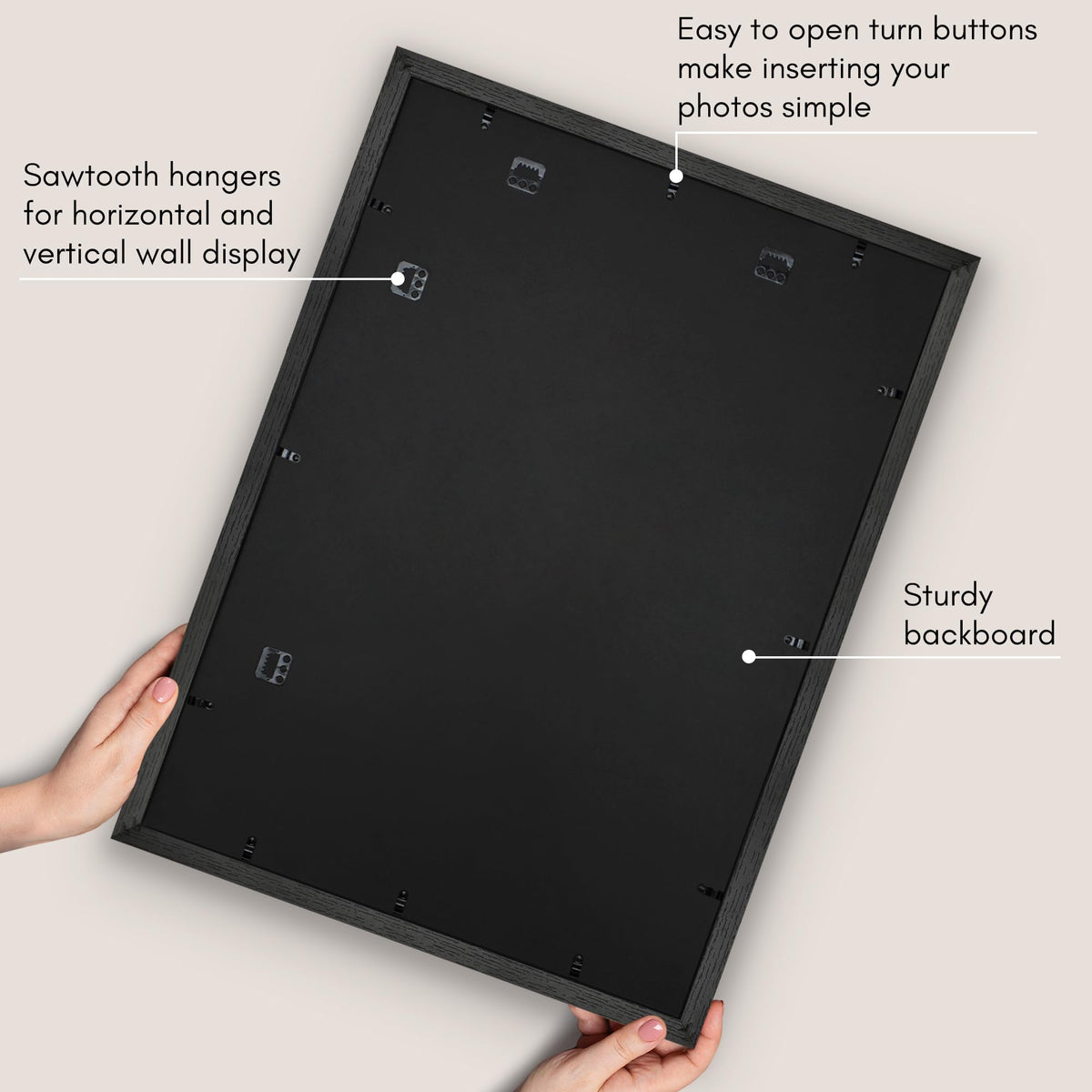 Americanflat 1.1-inch border elevates visuals with a refined silhouette.