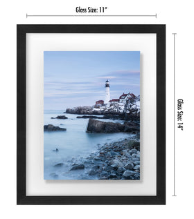 Americanflat 11x14 frame fits 8x10 or 5x7 photos for versatile wall art.