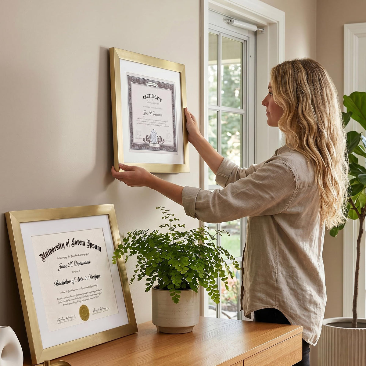 Americanflat glass closeup highlights shatter-resistant front for document protection