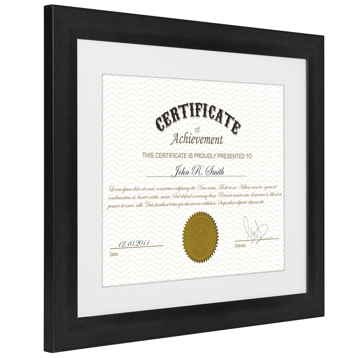 Americanflat 11x14 frame without mat presents diplomas boldly on the wall.
