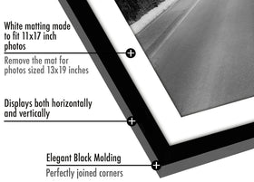 Americanflat 11x17 display using included mat for versatile wall collage options