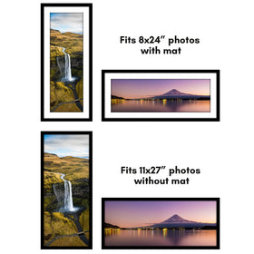 Americanflat frame displayed 11x27 photo without mat for a clean look