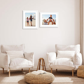 Mat option enables 12x16 display with included mat.